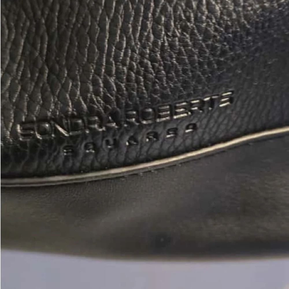 Sondra Roberts Black Leather Tote Bag